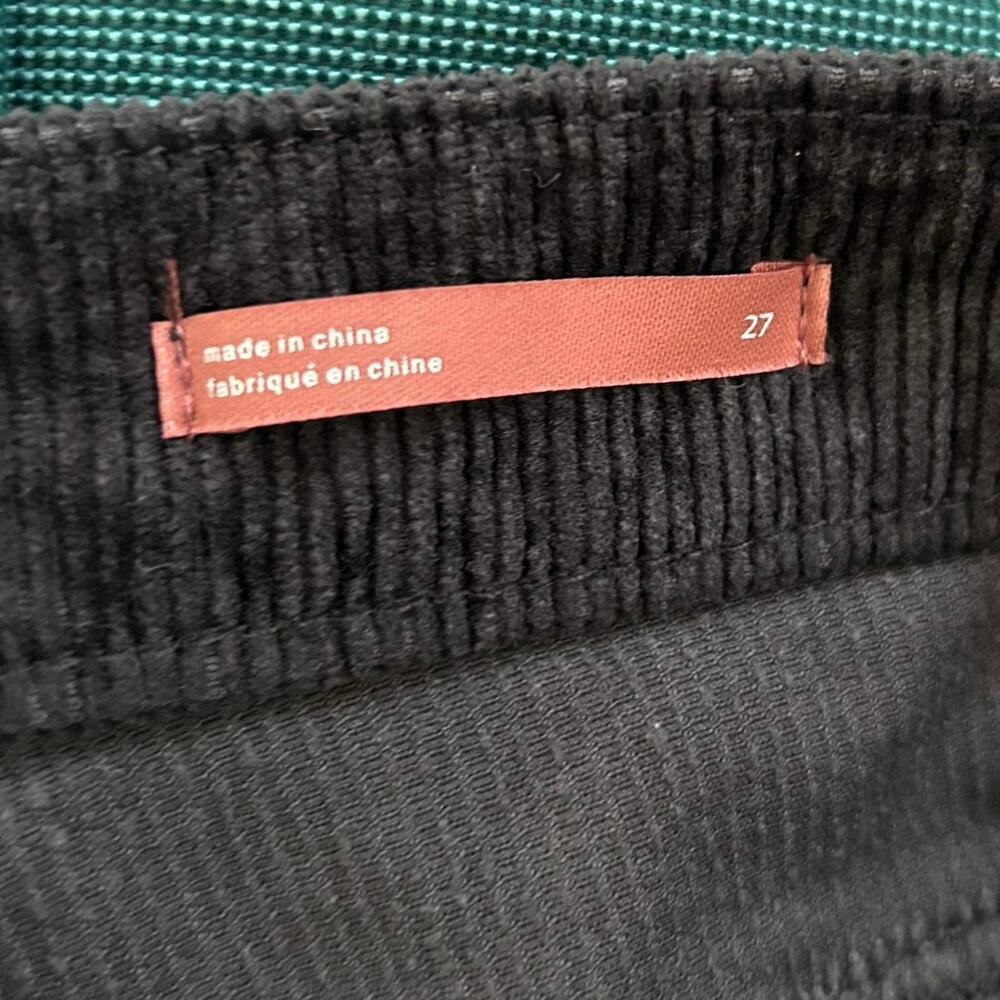 Pilcro Anthro Black Corduroy Flare Pants Women Size 27 High Rise Boho Wide Leg - Picture 4 of 8